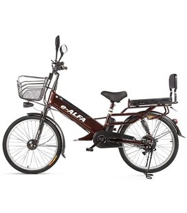 Green City e-ALFA LUX электровелосипед с корзиной
